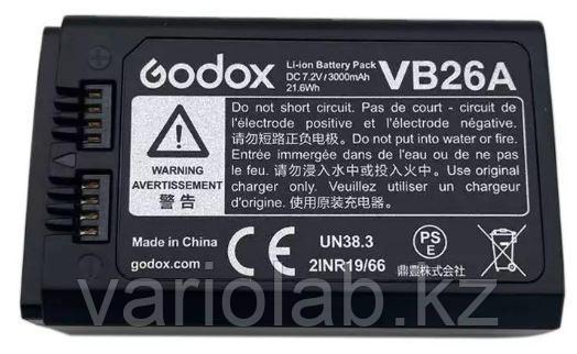 Аккумулятор Godox VB26A для вспышек серии V1, AD100Pro, V850III, V860III повышенной емкости - фото 3 - id-p106079103