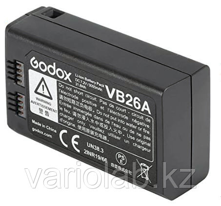 Аккумулятор Godox VB26A для вспышек серии V1, AD100Pro, V850III, V860III повышенной емкости