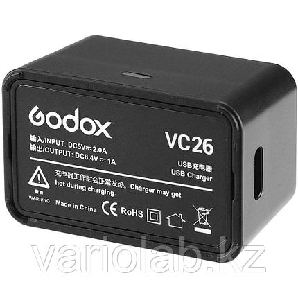 Зарядное устройство Godox VC26 USB для аккумуляторов VB26/VB26A, фото 2
