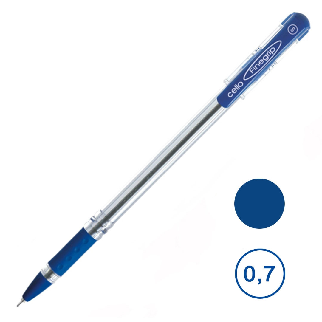 Ручка шариковая Cello Finegrip 0.7мм синяя - фото 1 - id-p80198460