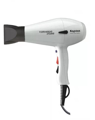 Профессиональный фен для укладки волос Tornado 2500 W Kapous белый №25177 - фото 1 - id-p104551992