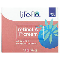 Life-flo, Ретинол А 1%, улучшенный восстанавливающий и смягчающий крем, 1,7 унции (50 мл)