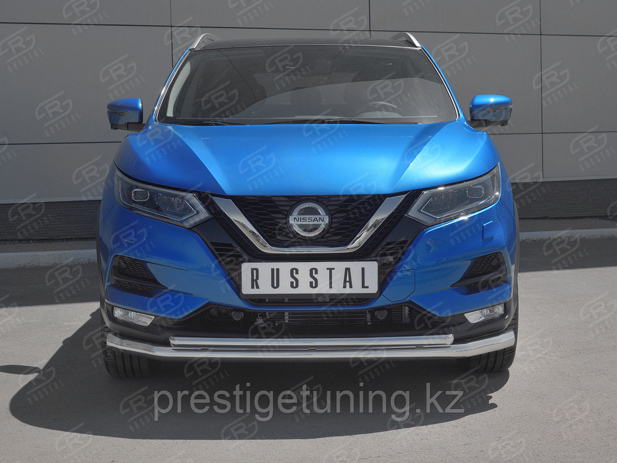 Защита переднего бампера d42 секции Nissan Qashqai 2013-19