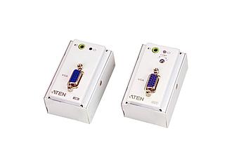 Настенный удлинитель VGA и Аудио по кабелю Cat 5, рамка MK (1280х1024@150м)  ATEN  VE157