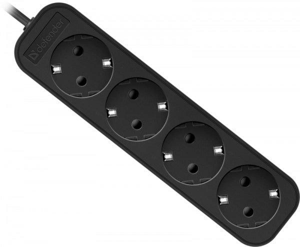Удлинитель DEFENDER с заземлением M418 1.8 м 4 розетки