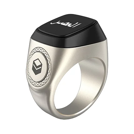 Электронный тасбих Zikir Ring IQIBLA M0220SR (Silver, 20 мм, металл). Смарт-кольцо, зикрматик, фото 2