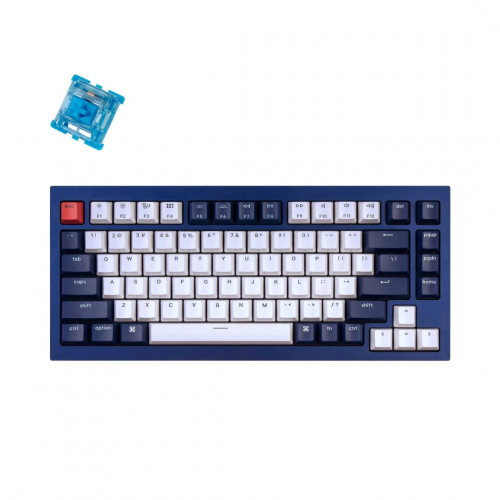Keychron Blue Knob Blue Switch RGB Hot-Swap Gateron G pro Mechanical клавиатура (Q1O2_Keychron) - фото 1 - id-p106085748