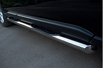 Пороги труба d76 с накладками (вариант 1) Nissan X-Xrail 2010-15