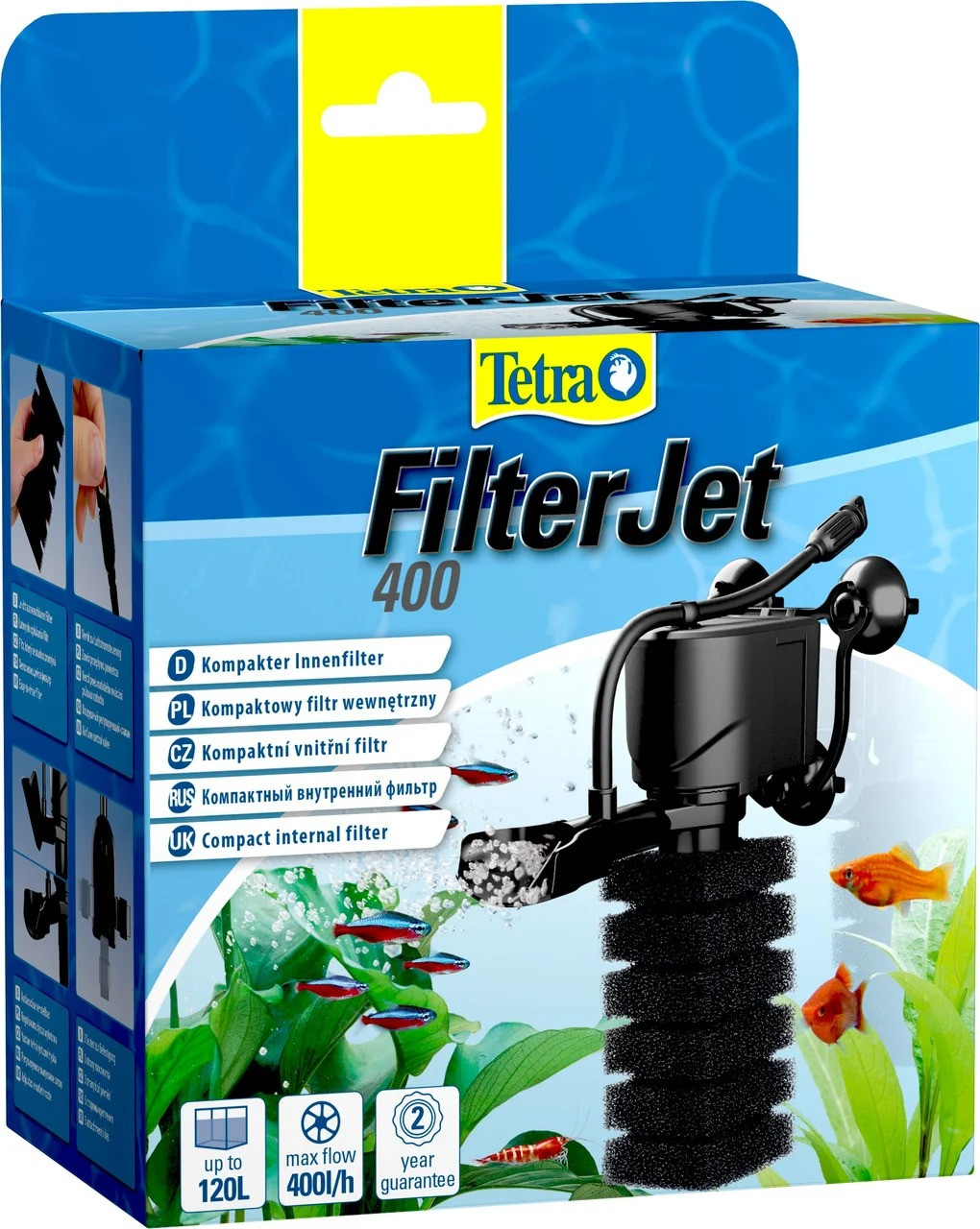 Фильтр внутренний Tetra FilterJet 400 компактный для аквариумов 50-120л - фото 1 - id-p106086289