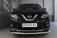 Защита переднего бампера d63 (секции) Nissan X-Trail 2013-19