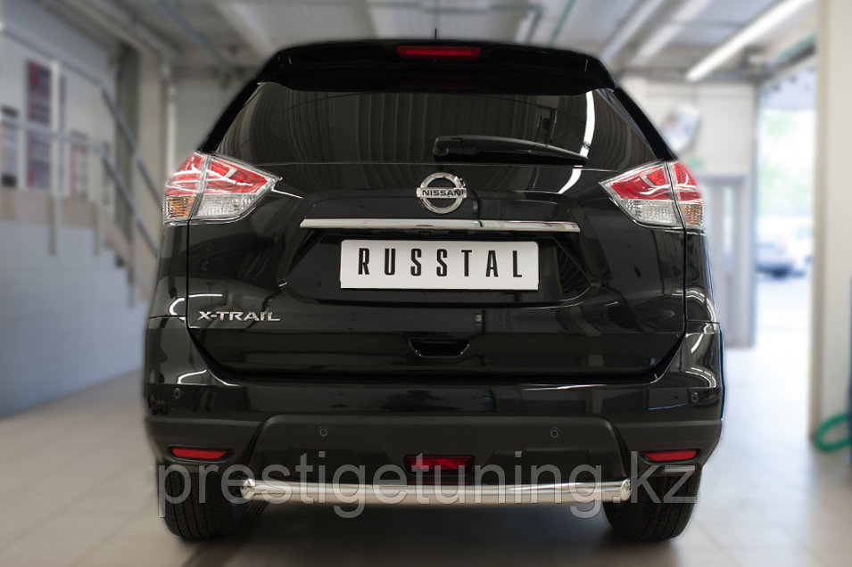 Защита заднего бампера d63 (дуга,средняя часть) Nissan X-Trail 2013-19