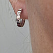 Золотые серьги с бриллиантами 0.06 Ct  VS2-SI2/I  VG-Cut, фото 2