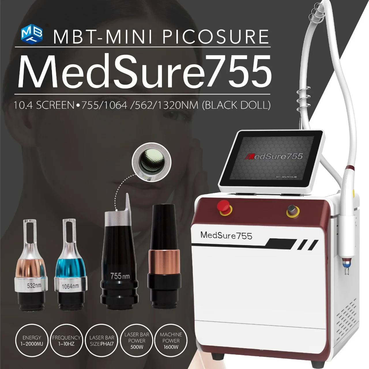 Пикосекундный лазер MBT-Medsure 755 mini - фото 1 - id-p106086407