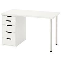 LAGKAPTEN ЛАГКАПТЕН / ALEX АЛЕКС Письменный стол IKEA, белый, 120x60 см