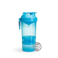 Шейкер Original2Go с 2-мя контейнерами Neon Blue, 600 ml, Smartshake