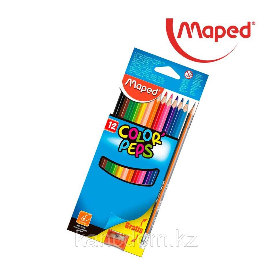 Карандаши цветные Maped Color Peps с карандашом и точилкой 832023