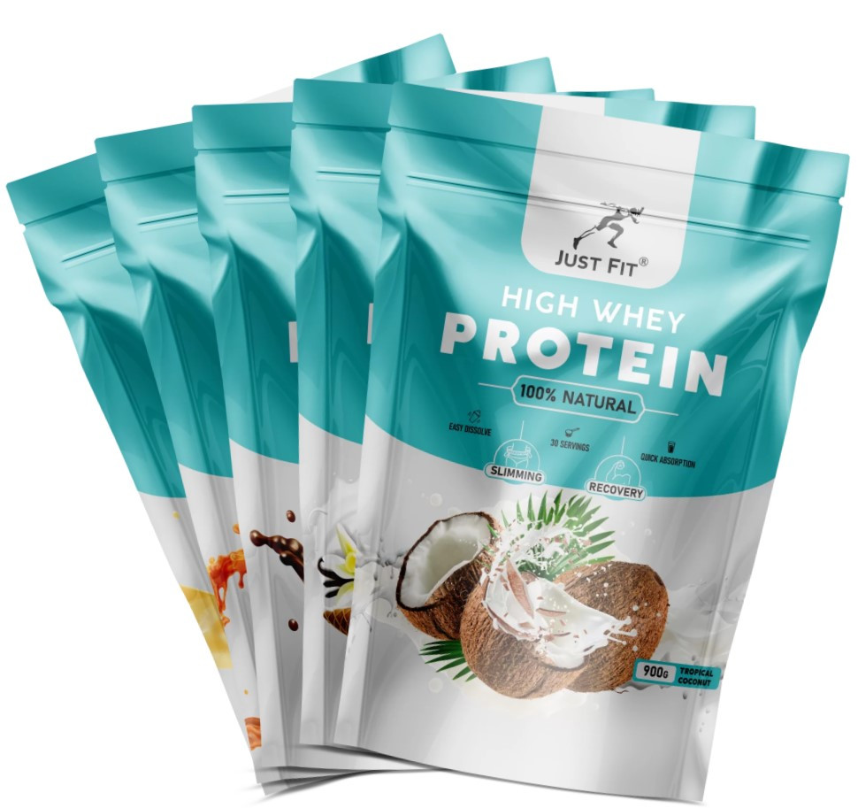 Протеин High Whey Protein, 900 g, Just Fit Coffee - фото 1 - id-p106027222