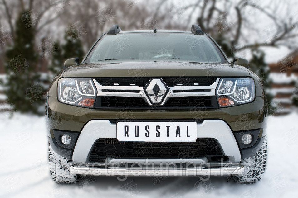 Защита переднего бампера d63 (дуга) Renault Duster 2015-21