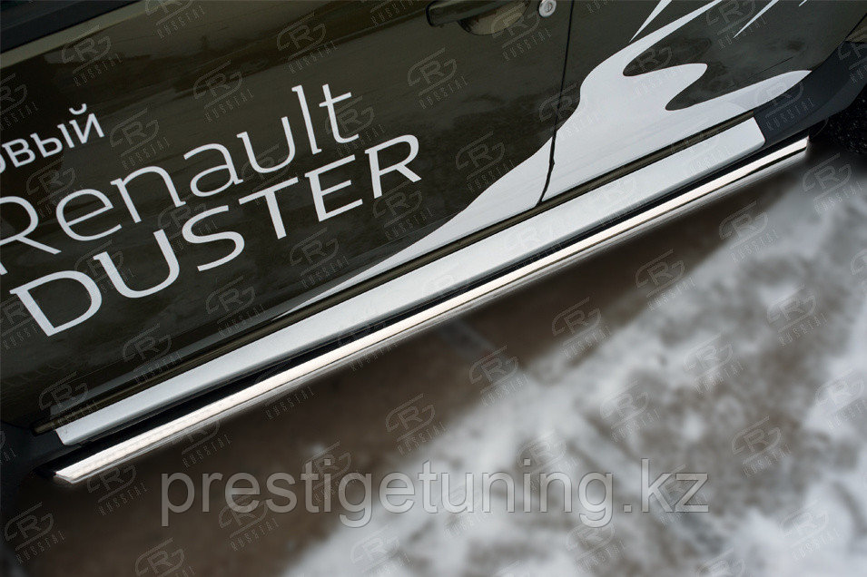 Пороги труба d63 (вариант 1) Renault Duster 2015-21 - фото 1 - id-p106096850