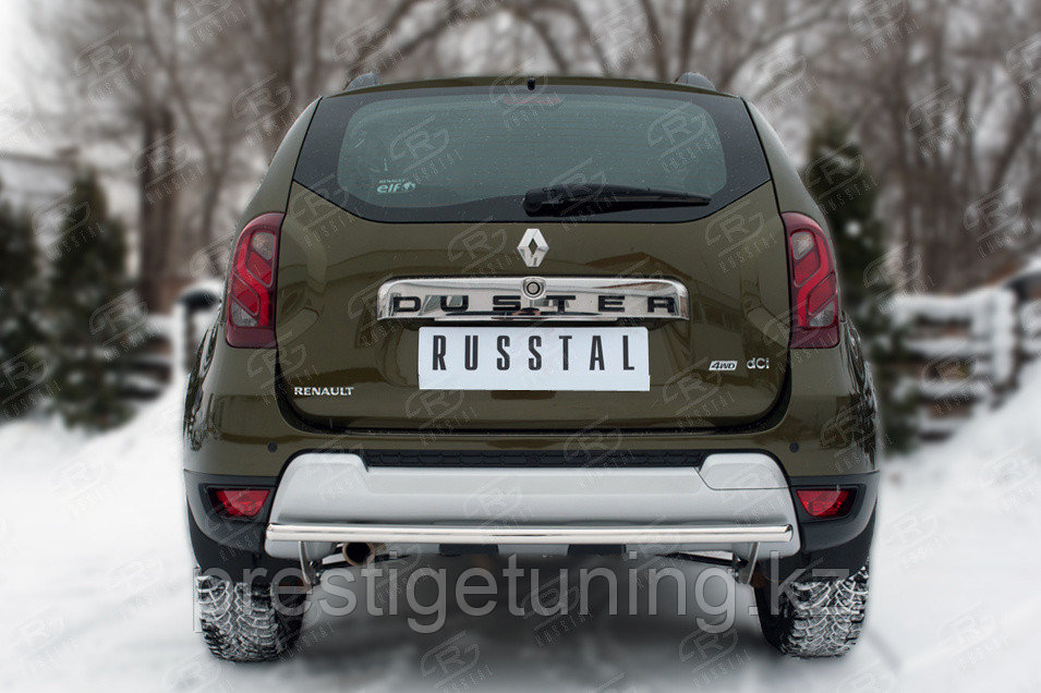 Защита заднего бампера d42 (дуга) Renault Duster 2015-21 - фото 1 - id-p106099862