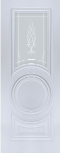 Межкомнатная остекленная дверь «Имидж 3» эмалит белый