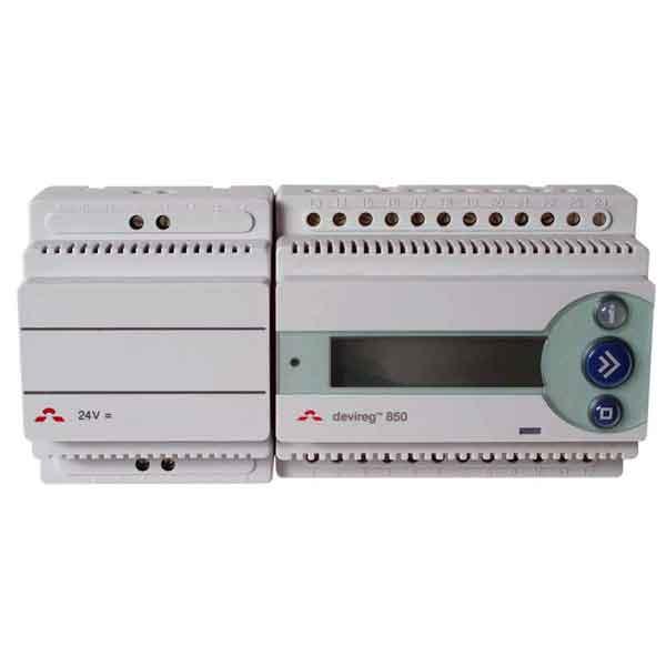 Программируемый терморегулятор для систем антиобледенения и снеготаяния DEVIreg 850 (с источником питания 24В) - фото 2 - id-p106112766
