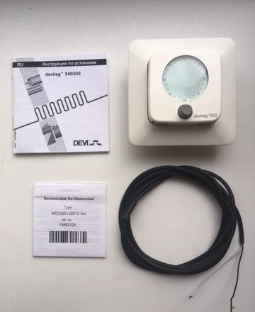 Электронный программируемый терморегулятор DEVIreg 550 для теплого электрического пола - фото 3 - id-p106112771