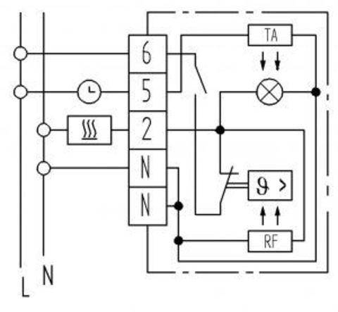 Механический терморегулятор EBERLE RTR-Е 6202 (10А) для теплого электрического пола (с датчиком воздуха) - фото 5 - id-p106112807
