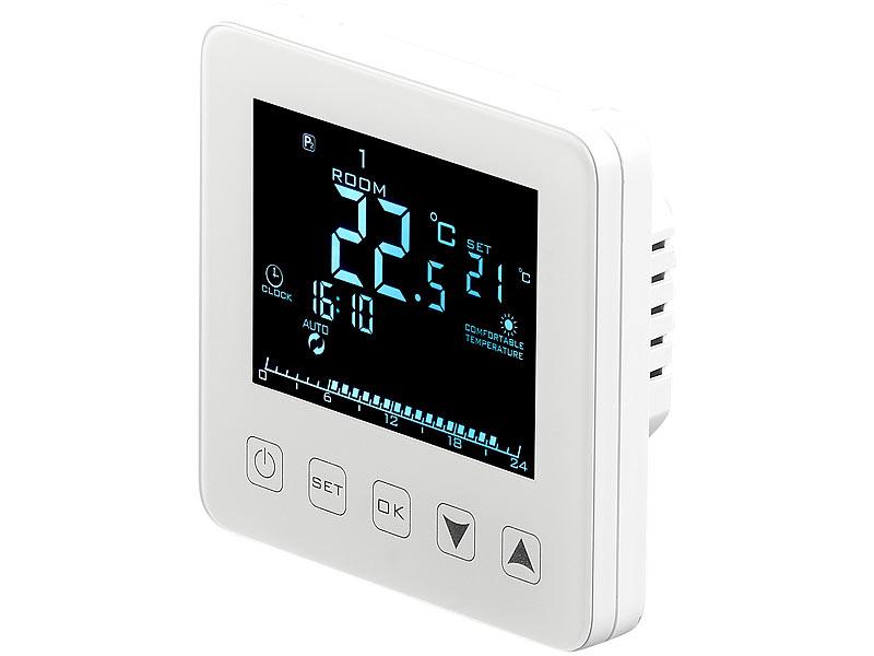Сенсорный программируемый терморегулятор Touch Heat White M12.03 (16А) для теплого электрического пола - фото 2 - id-p106113271
