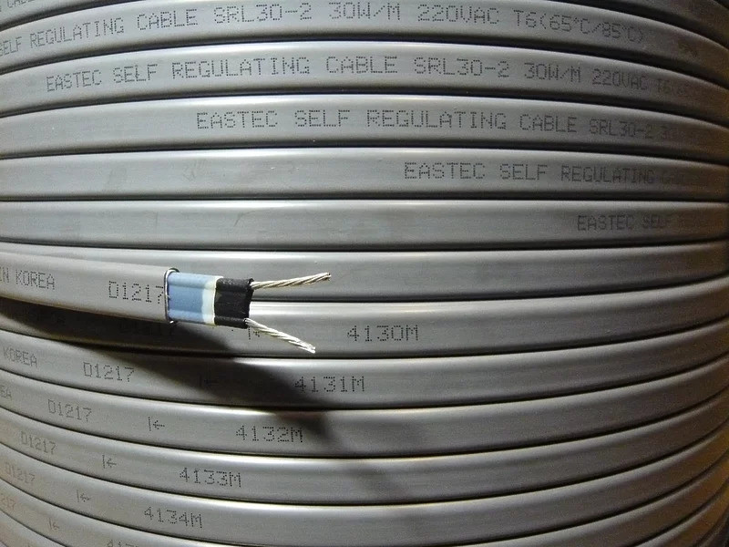 Саморегулирующийся кабель EASTEC SRL 30-2CR-UV для обогрева труб (мощность=30 Вт/м, с оплеткой стойкой к УФ) - фото 4 - id-p106113304