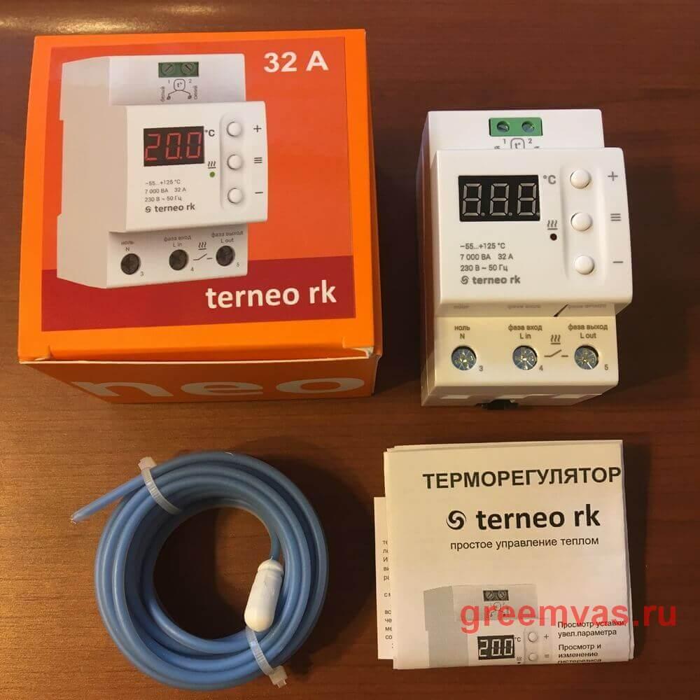 Терморегулятор TERNEO RK для обогрева желобов, водостоков, кровли и труб (32А, -55С-+125C, с датчиком) - фото 4 - id-p106113318