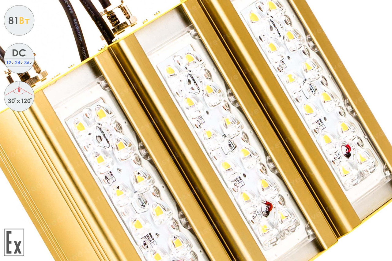 Низковольтный светодиодный светильник Магистраль Взрывозащищенная GOLD, универсальный U-3 , 81 Вт, 30X120° - фото 2 - id-p106114385
