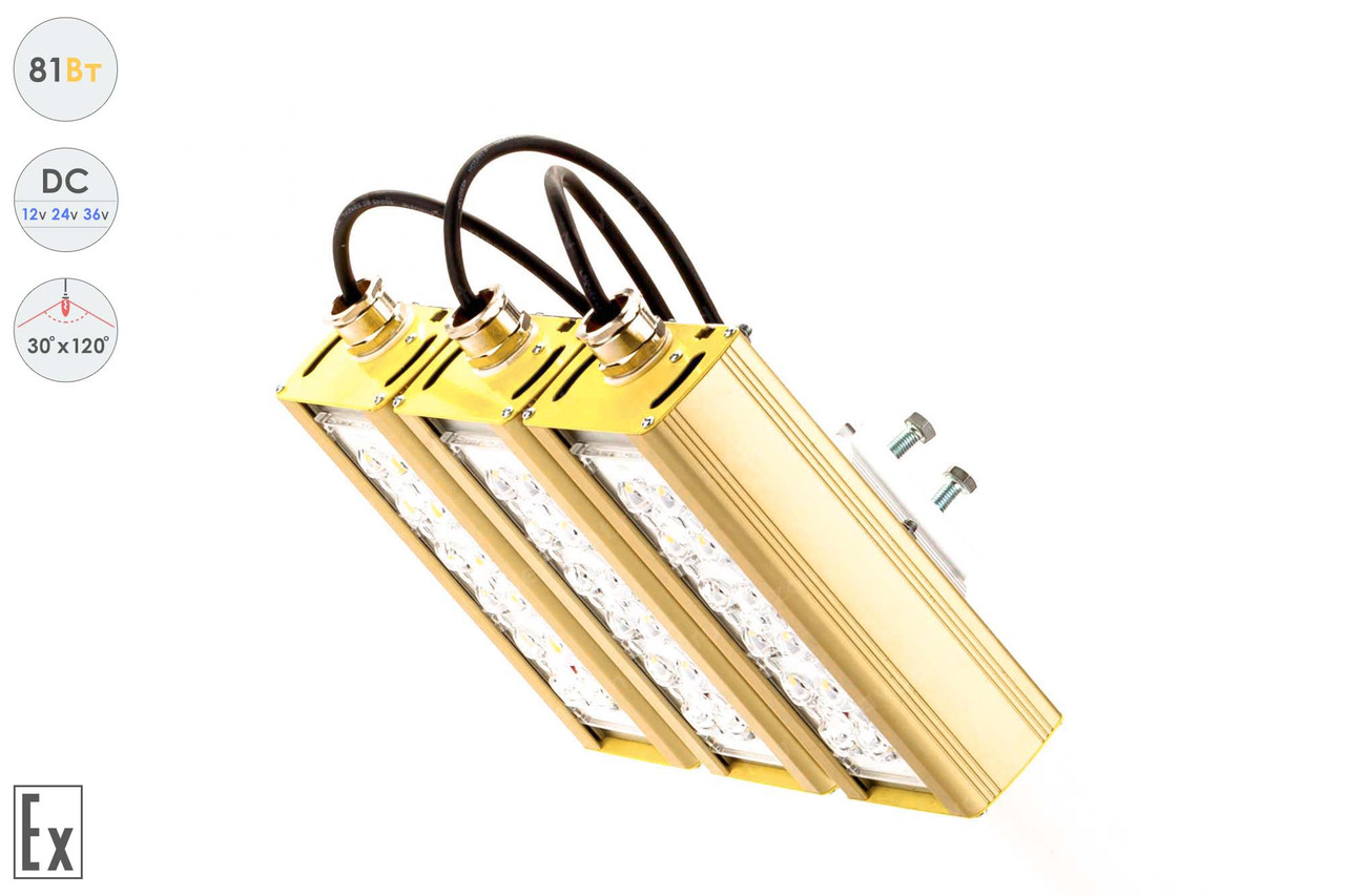 Низковольтный светодиодный светильник Магистраль Взрывозащищенная GOLD, консоль K-3 , 81 Вт, 30X120° - фото 5 - id-p106114386