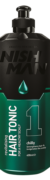 Тоник для волос "NISHMAN Hair Tonic - 1 Chilly" с восстанавливающим эффектом.