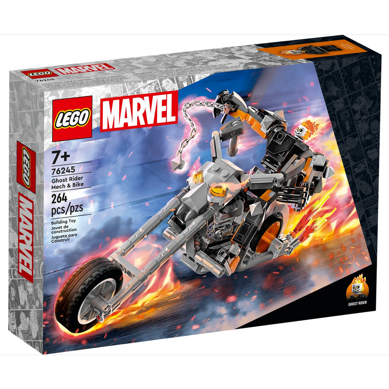 Lego 76245 Супер Герои Призрачный гонщик с роботом и мотоциклом - фото 2 - id-p106048229