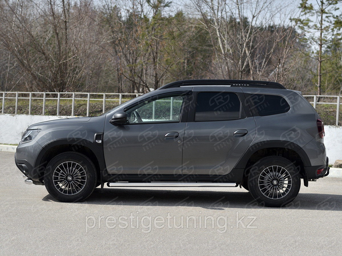 Пороги труба d63 секции (вариант 1) Renault Duster 2020-по н.в - фото 2 - id-p106115787