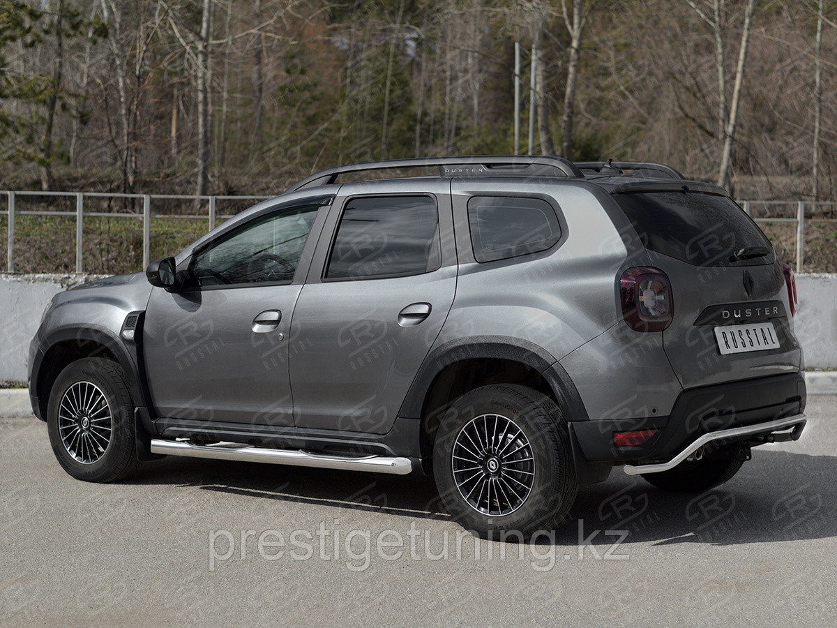 Защита заднего бампера d42 волна Renault Duster 2020-по н.в - фото 2 - id-p106116751