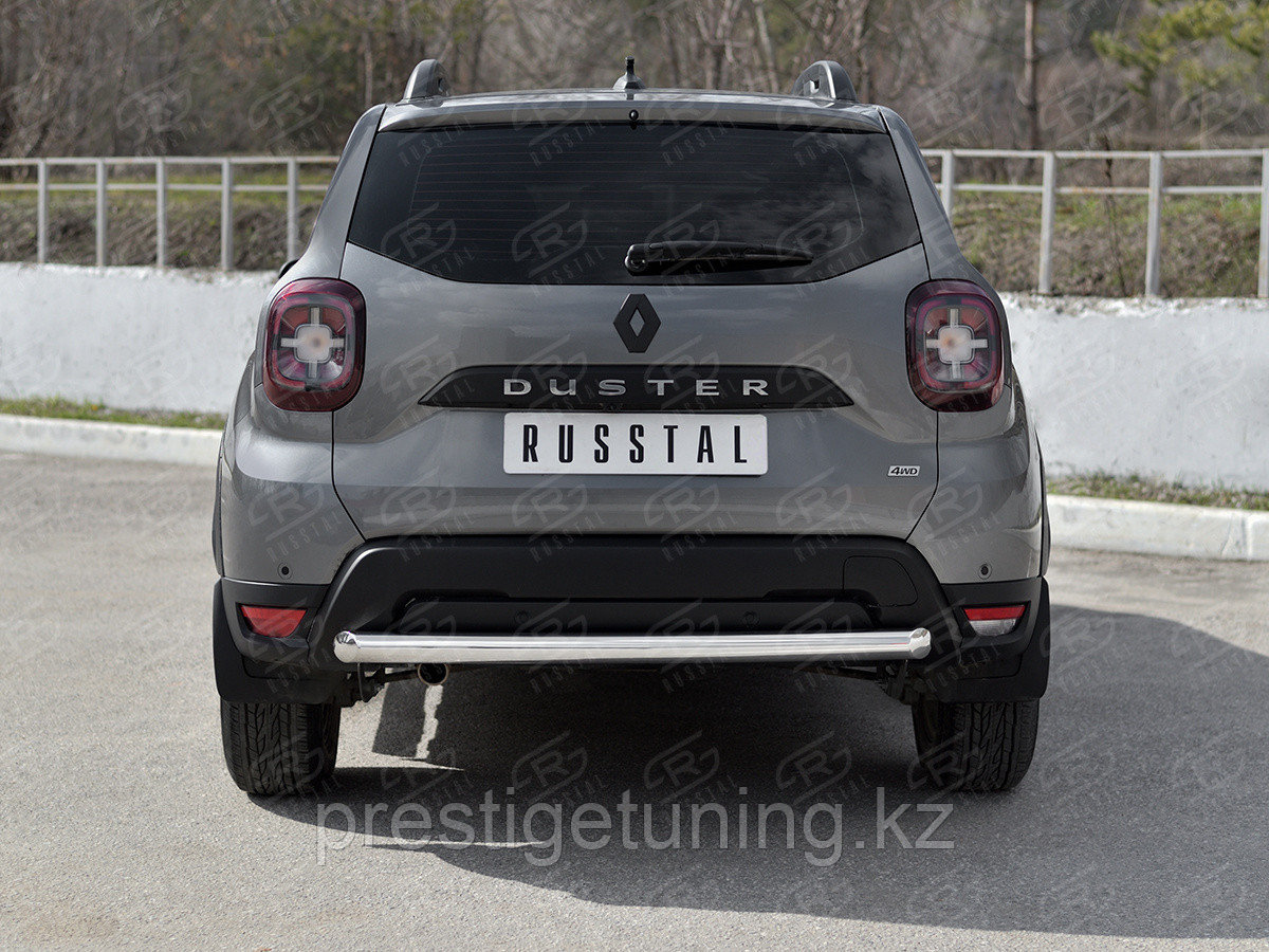 Защита заднего бампера d63 дуга Renault Duster 2020-по н.в - фото 1 - id-p106116752