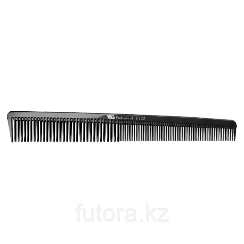 Расческа "Nishman Hair Comb - 122" комбинированная скошенная, с узким обухом.