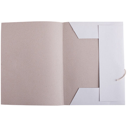 Папка с завязками OfficeSpace, А4 формат, немелованный картон, 280 гр, белая, фото 2