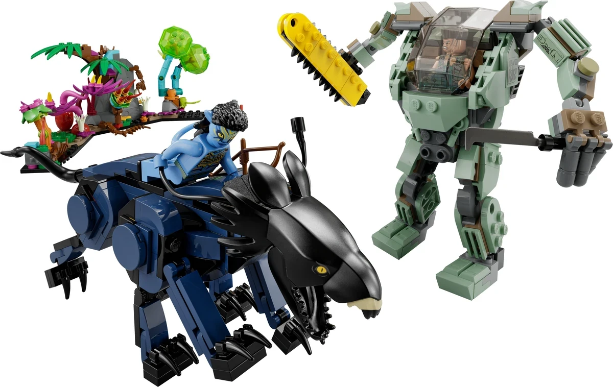 Lego Аватар Нейтири и танатор против Майлза Куорича в УМП Скафандре