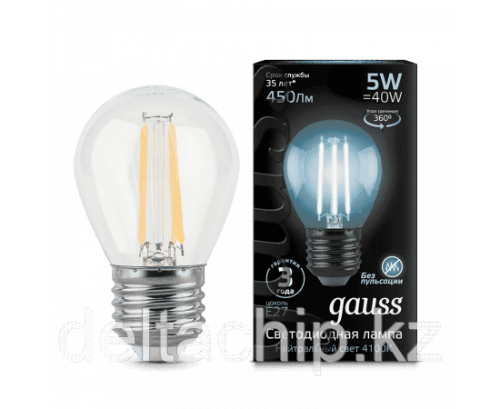 105802205 Gauss Led Filament Globe