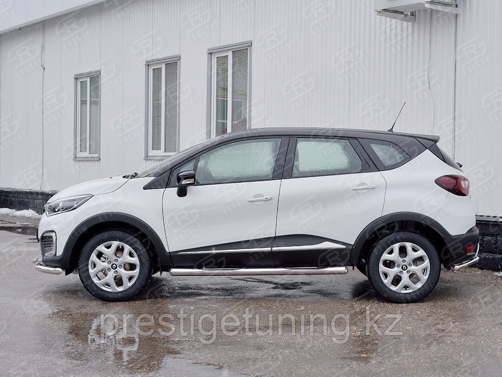 Пороги труба d76 с накладкой (вариант 3) Renault Kapture 2016-20 - фото 2 - id-p106125141