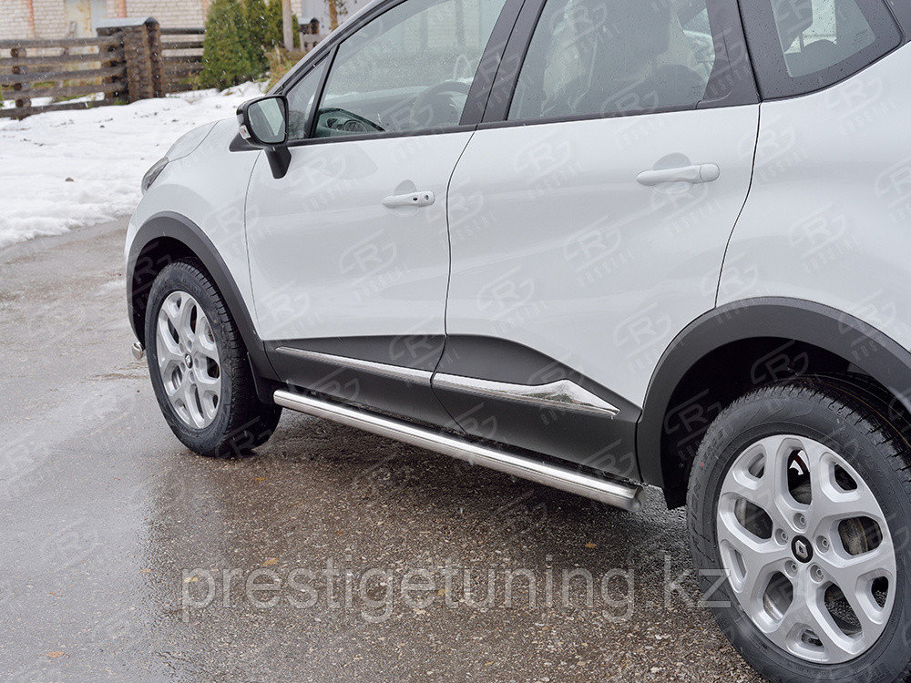 Пороги труба d63 (вариант 3) Renault Kapture 2016-20 - фото 3 - id-p106125581