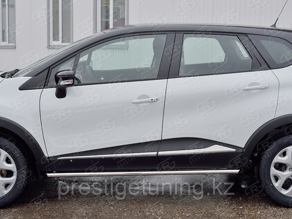 Пороги труба d42 (вариант 1) Renault Kapture 2016-20 - фото 1 - id-p106125582