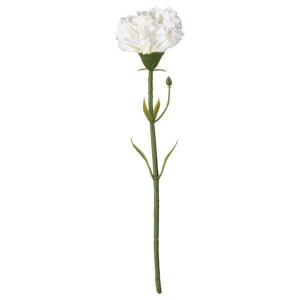 Цветок искусственный СМИККА, гвоздика/белый, 30 см