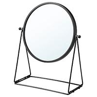 Зеркало настольное ЛАССБЮН, темно-серый, 17 см