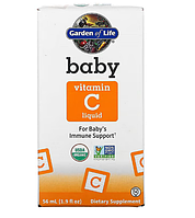 Garden of Life, жидкий витамин C для малышей, 56 мл (1,9 жидк. унции)