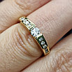 Золотое  кольцо с бриллиантами 0.41Ct VS2/I, VG-Cut, фото 7