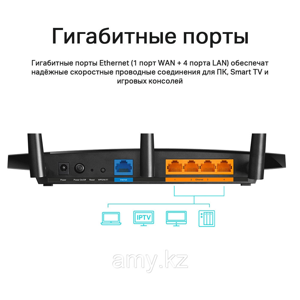 Беспроводной двухдиапазонный гигабитный MU-Mimo маршрутизатор AC1900 WiFi Router - фото 3 - id-p106131471